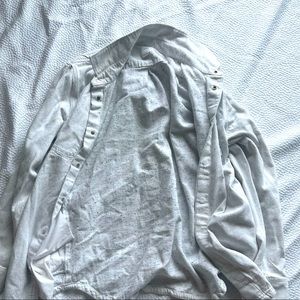 Men’s Vans Speckled white and gray collared long sleeve